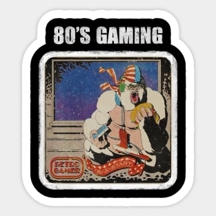 Retro Gamer Gorilla Sticker